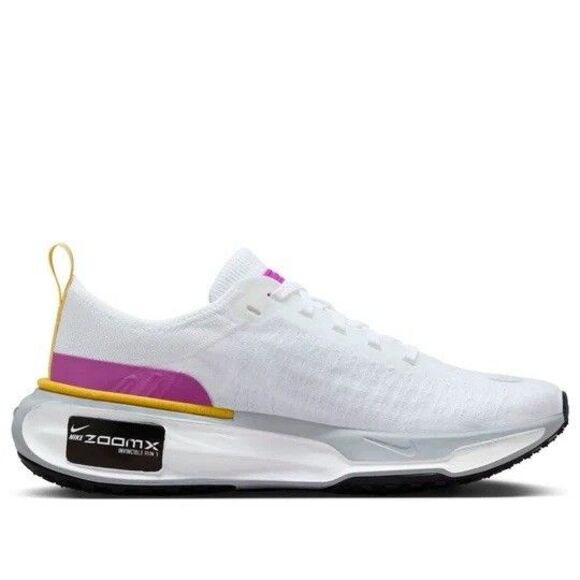 Size 8.5 Nike ZoomX Invincible Run FK 3 White Purple Womens Running DR2660-101 - Picture 2 of 8